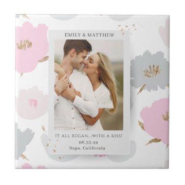 Where It All Began Romantic Couples Personalized Ceramic Tile