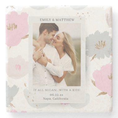 Where It All Began Romantic Couples Personalized Stone Coaster
