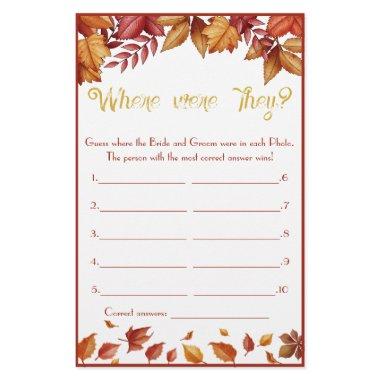Where were They? Autumn  Game Flyer