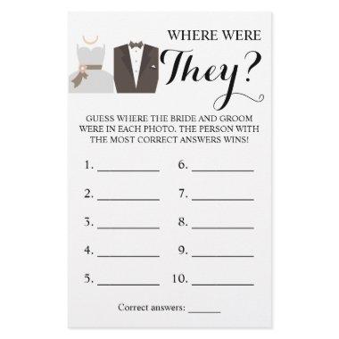 Where were They? Bride & Groom Game  Flyer