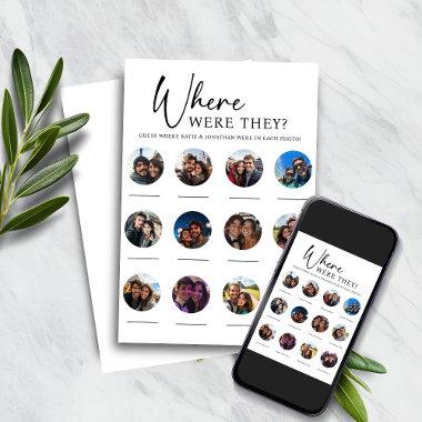 Where Were They Engagement Wedding Game 12 Pics Invitations
