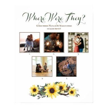 Where Were They Game Rustic Sunflower Poster