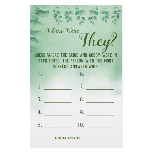 Where were They? Greenery Eucalyptus Game  Flyer