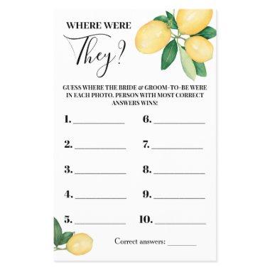 Where were They Lemons  Game  Flyer