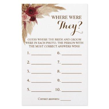 Where were They? Pampas Grass Game  Flyer