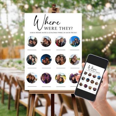 Where Were They Wedding Engagement Game 12 Photos Poster