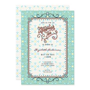 Whimsical Afternoon Tea Party Invitations