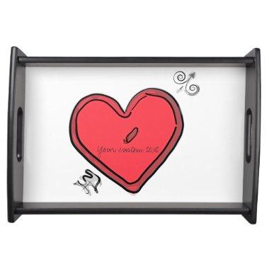 Whimsical Arrow & Heart Chic Valentine's Party Serving Tray