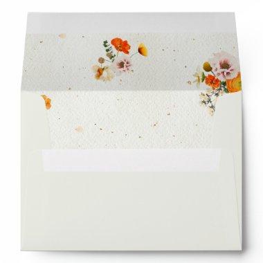 Whimsical Boho Cottagecore Floral Bridal Shower Envelope