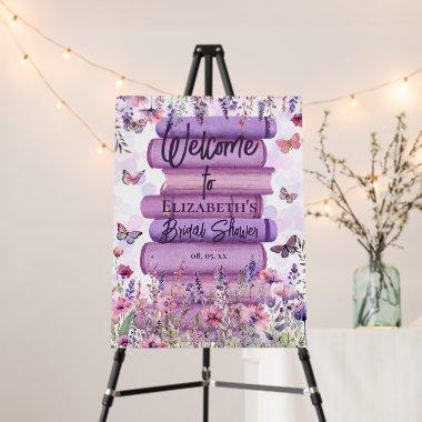 Whimsical Books Butterflies & Wildflowers Welcome Foam Board