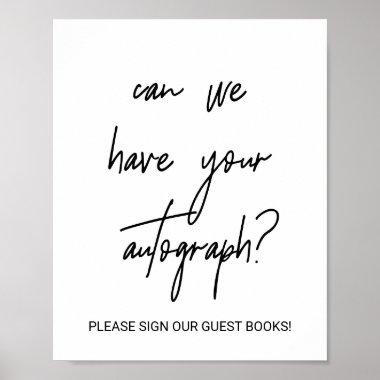 Whimsical Calligraphy Autograph Guest Book Sign