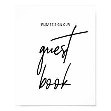 Whimsical Calligraphy Guest Book Sign