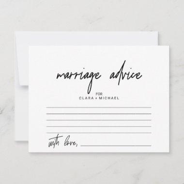 Whimsical Calligraphy Marriage Advice Cards