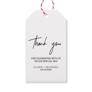 Whimsical Calligraphy Thank You Favor Gift Tags