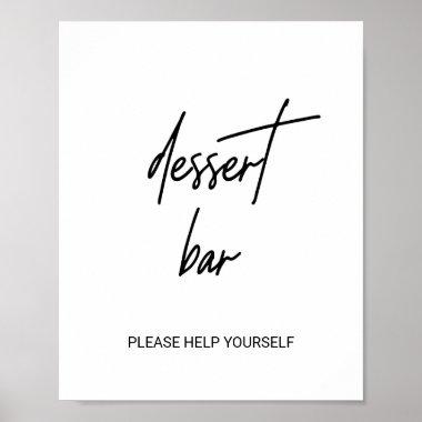 Whimsical Calligraphy Wedding Dessert Bar Sign