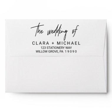 Whimsical Calligraphy Wedding Invitations Envelope