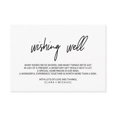 Whimsical Calligraphy Wedding Wishing Well Enclosure Invitations