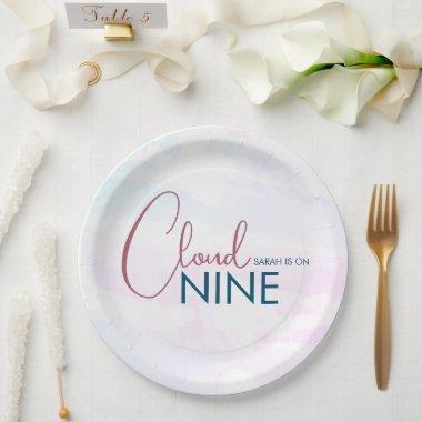 Whimsical Cloud Nine Soft Blue  Paper Plates