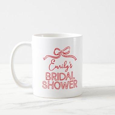 Whimsical coquette bow tying knot  coffee mug