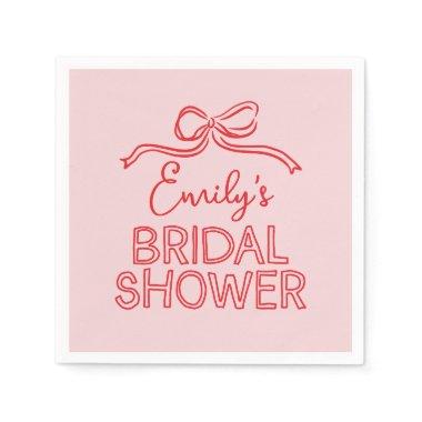 Whimsical coquette bow tying knot  napkins