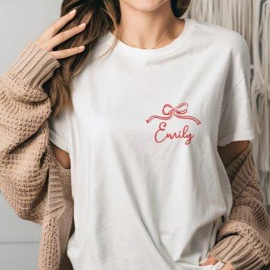Whimsical coquette bow tying knot  T-Shirt