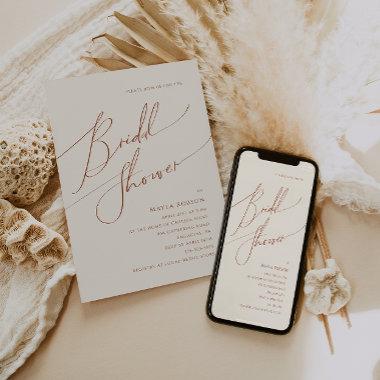 Whimsical Desert | Beige Bridal Shower Invitations