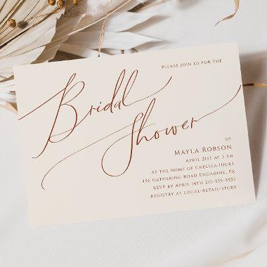 Whimsical Desert | Beige Horizontal Bridal Shower Invitations