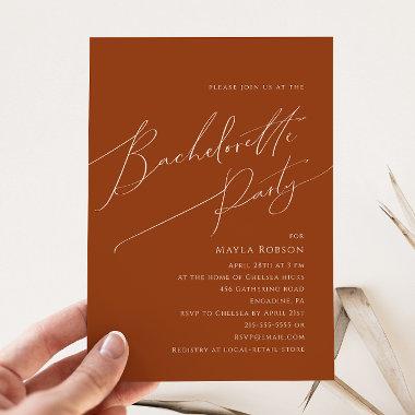 Whimsical Desert | Terracotta Bachelorette Party Invitations