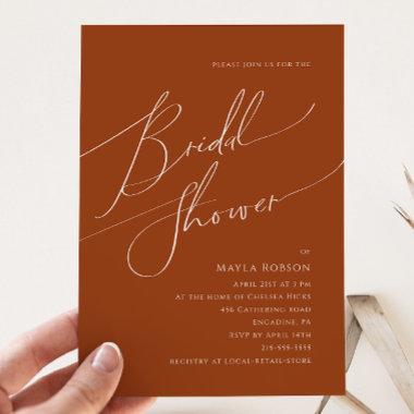 Whimsical Desert | Terracotta Bridal Shower Invitations