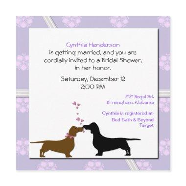 Whimsical Dogs Bridal Shower Invitations