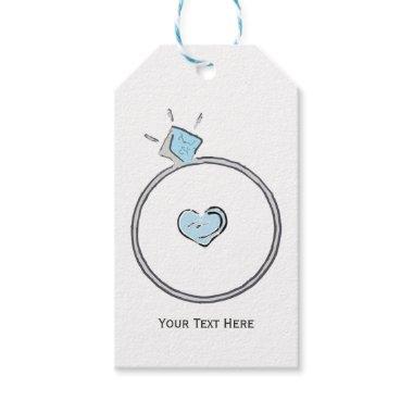 Whimsical Engagement Ring  Favor Gift Tags