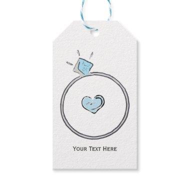 Whimsical Engagement Ring Bridal Shower Favor Gift Tags