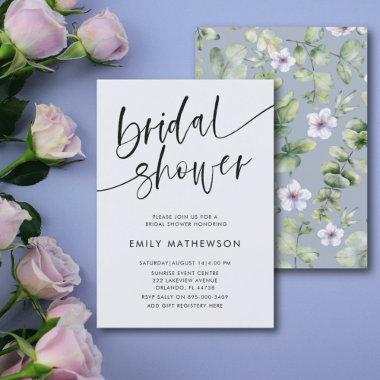 Whimsical Eucalyptus Watercolor Bridal Shower Invi Invitations
