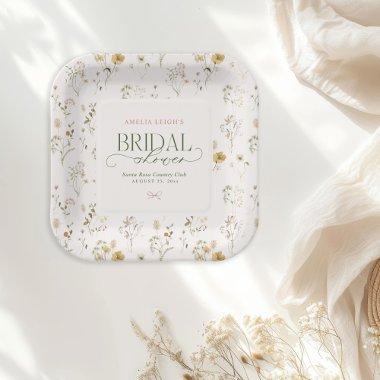 Whimsical Fairytale Garden & Bows  Paper Plates