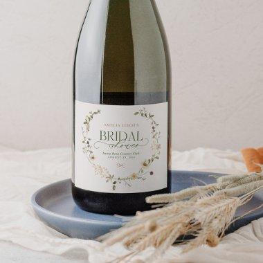 Whimsical Fairytale Garden & Bows  Sparkling Wine Label