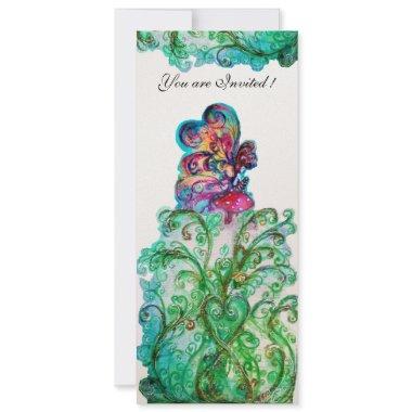 WHIMSICAL FLOURISHES AND SMALL ELF purple,red,blue Invitations