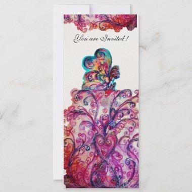 WHIMSICAL FLOURISHES AND SMALL ELF purple,red,blue Invitations