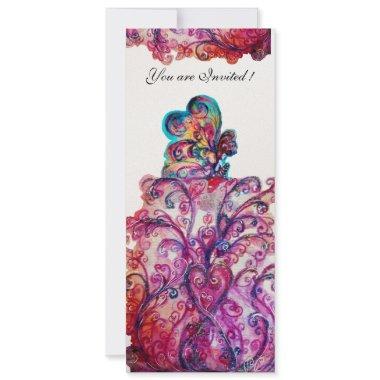 WHIMSICAL FLOURISHES AND SMALL ELF purple,red,blue Invitations