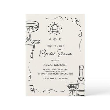 Whimsical French Fun Hand Drawn