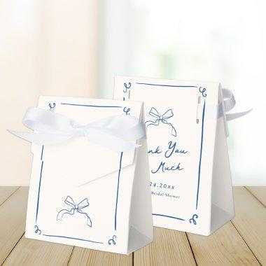 Whimsical Hand Drawn Blue  Favor Boxes