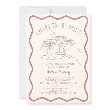 Whimsical Hand Drawn Cheers to the Bride