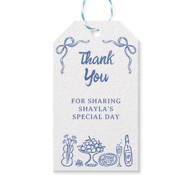 Whimsical Hand Drawn Something Blue  Gift Tags