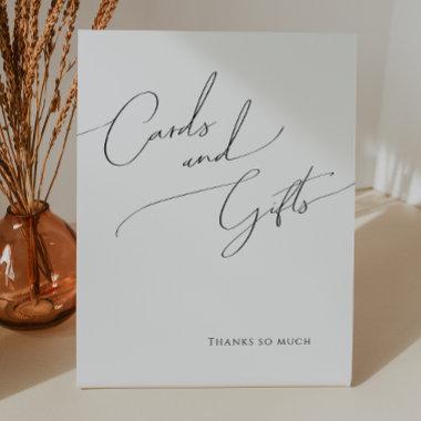 Whimsical Minimalist Script Invitations and Gifts Pedestal Sign