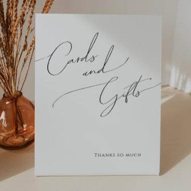 Whimsical Minimalist Script  and Gifts Pedestal Sign