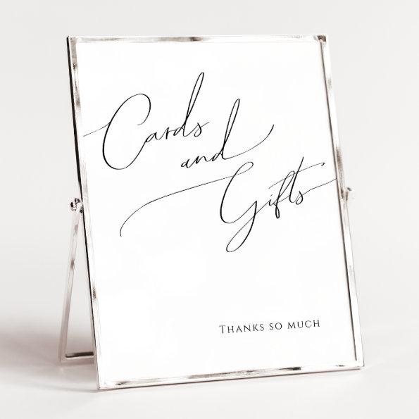 Whimsical Minimalist Script Invitations and Gifts Sign