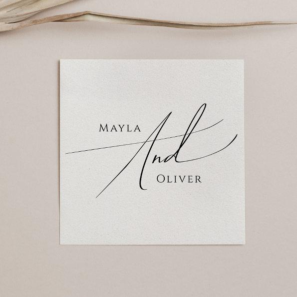 Whimsical Minimalist Script | Wedding Napkins