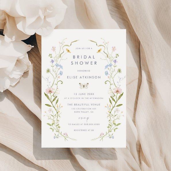 Whimsical Pastel Wildflower Frame