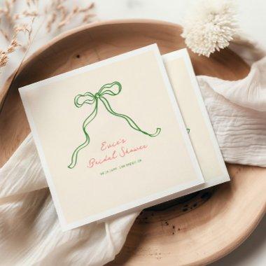 Whimsical Quirky Handwritten Bow  Napkins