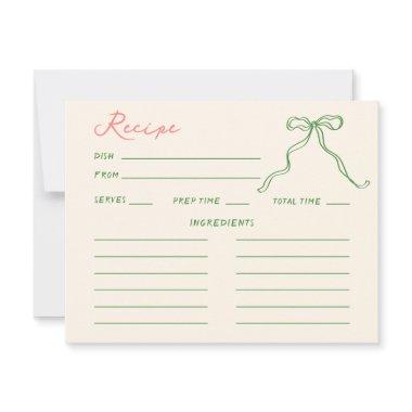 Whimsical Quirky Handwritten  Recipe