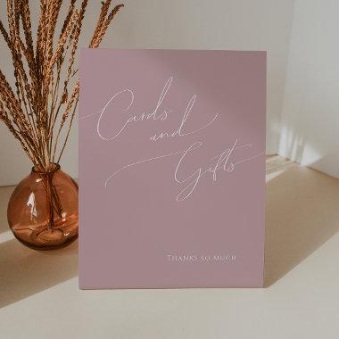 Whimsical Script | Dusty Rose Invitations and Gifts Pedestal Sign